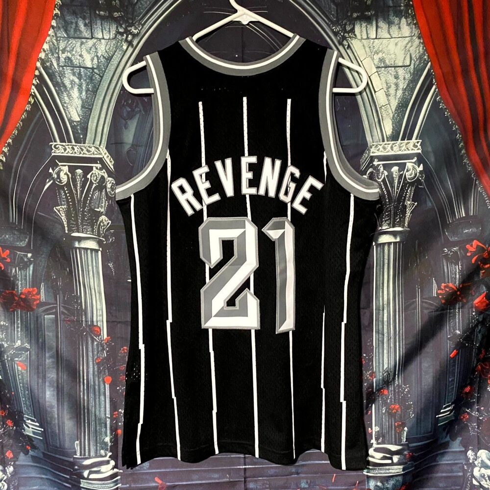 Revenge Houston Rockets Basketball Jersey Men M Black Activewear Performance #21 - Picture 2 of 8